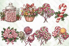 Christmas Candy Sublimation Clipart Product Image 4