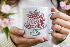 Watercolor Vintage Christmas Clipart Product Image 4