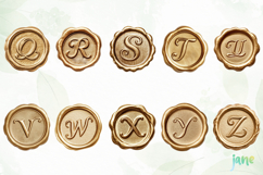 Gold Wax Stamp Letter Clipart Bundle Product Image 5