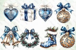 Blue Christmas Clipart Sublimation Product Image 4