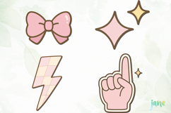 Retro Girly Baseball Clipart Sublimation Product Image 2