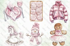 Pink Christmas Clipart Sublimation Product Image 4