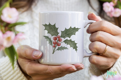 Watercolor Vintage Christmas Clipart Product Image 4