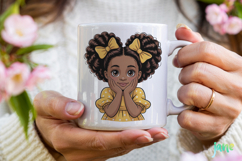 Cute Little Black Girl Sublimation Product Image 4