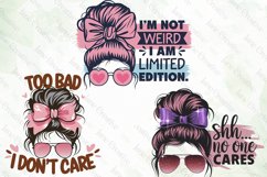 Sarcastic Messy Bun Girl Sublimation Product Image 4