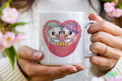 Animal Couple Hug Cupcake Product Image 4