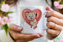 Valentine Teddy Bear Clipart Product Image 4
