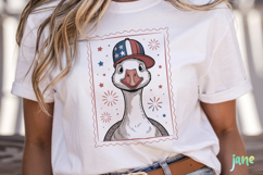 4th July Goose Stamp SVG Sublimation Product Image 3
