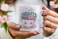 Valentine Succulent Pots PNG Product Image 4