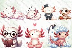 Adorable Axolotl Sublimation Clipart Product Image 5