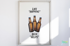 Beer And Coffee Themed Kitchen Towel PNG Product Image 5