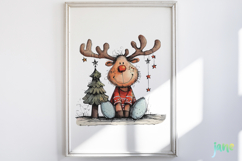 Quirky Funny Christmas Reindeer Clipart Product Image 5