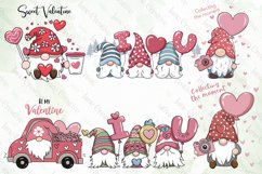 Valentines Gnome Sublimation Clipart Product Image 5
