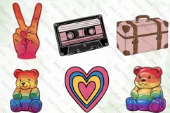 Retro Groovy Clipart Sublimation Product Image 5