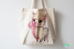 In Love Alpacas Watercolor Clipart Product Image 3