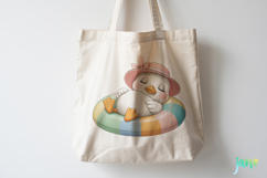 Summer Baby Duck Watercolor Clipart Product Image 2