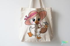 Summer Baby Duck Watercolor Clipart Product Image 3