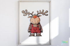Quirky Funny Christmas Reindeer Clipart Product Image 5