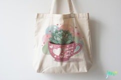 Valentine Succulent Pots PNG Product Image 3