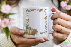 Watercolor Ribbon Pumpkin Frames Bundle Product Image 6