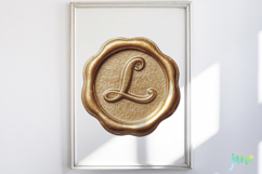 Gold Wax Stamp Letter Clipart Product Image 5