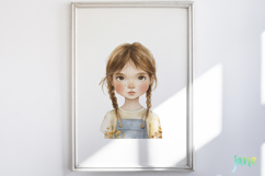 Daisy Flower Girl Watercolor Product Image 5