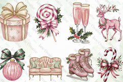 Watercolor Pink Christmas Sublimation Product Image 5