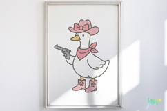 Cute Cowgirl Goose Svg Product Image 5