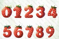 Strawberry Alphabet Sublimation Clipart Product Image 5
