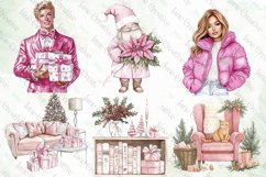 Pink Christmas Clipart Sublimation Product Image 5