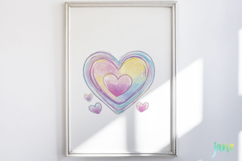 Cute Pastel Heart Clipart Product Image 2