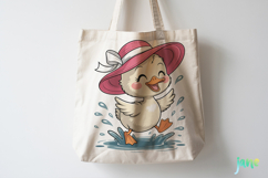 Summer Baby Duck Watercolor Clipart Product Image 3