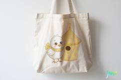 Yellow Gingham Bunny PNG Product Image 3