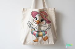 Summer Baby Duck Watercolor Clipart Product Image 3