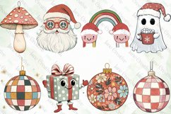 Groovy Christmas Clipart Sublimation Product Image 5