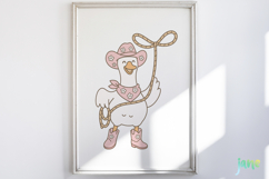 Cute Cowgirl Goose Svg Product Image 5