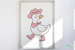 Cute Cowgirl Goose Svg Product Image 5