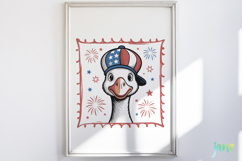 4th July Goose Stamp SVG Product Image 5