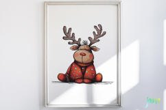 Quirky Funny Christmas Reindeer Clipart Product Image 5