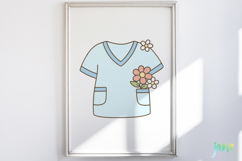 Flower Nurse Life SVG Clipart Product Image 5