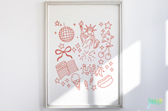 Coquette Bow 4th Of July Svg Product Image 5