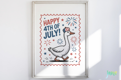 4th July Goose Stamp SVG Product Image 5