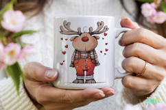 Quirky Funny Christmas Reindeer Clipart Bundle Product Image 3
