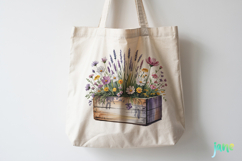 Garden Girl Watercolor Clipart Product Image 3