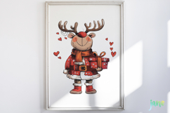 Quirky Funny Christmas Reindeer Clipart Product Image 5
