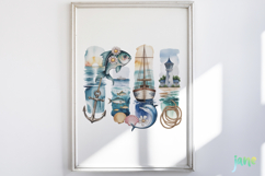 Fisherman Brushstroke Clipart Product Image 5