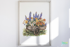 Daisy Flower Girl Watercolor Product Image 5