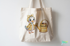 Yellow Gingham Bunny PNG Product Image 3