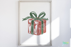 Watercolor Vintage Christmas Clipart Product Image 2