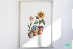 Garden Girl Watercolor Clipart Product Image 2